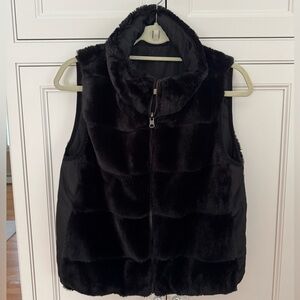 Boutique Reversible faux fur vest.